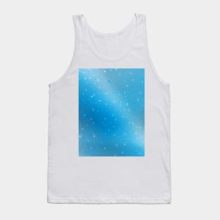 Sparkly Blue Violet and Silver Stars Abstract Design Tank Top